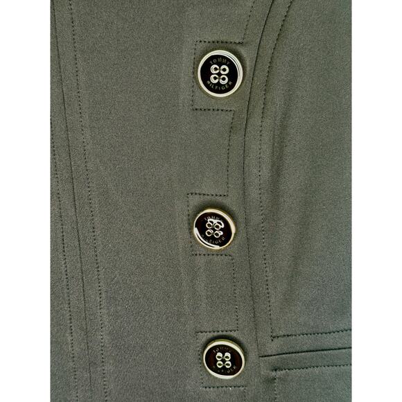 Tommy Hilfiger Black Sleeveless Dress with Black/gold buttons Size 4 NWT - Picture 3 of 7